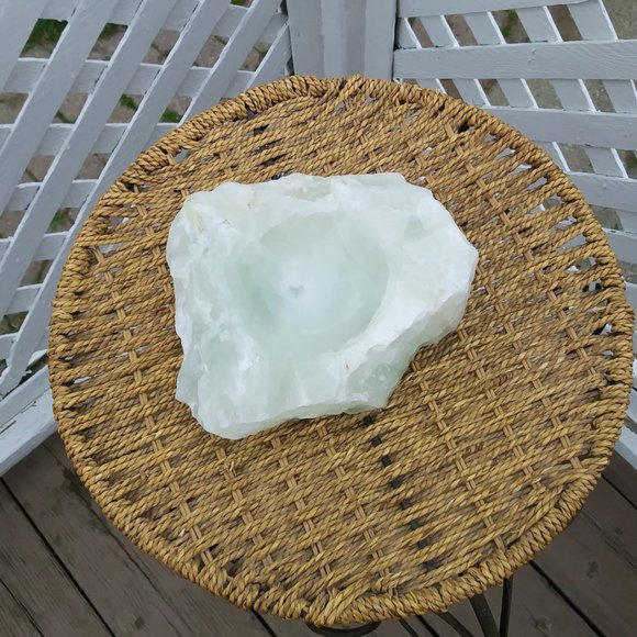 Natural Stone Ashtray, Vintage Large Marble Unpolished Ashtray, Cigar Ashtray - Picture 2 of 9